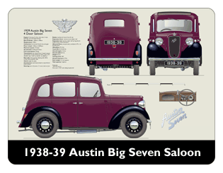 Austin Big Seven 4 door 1938-39 Mouse Mat